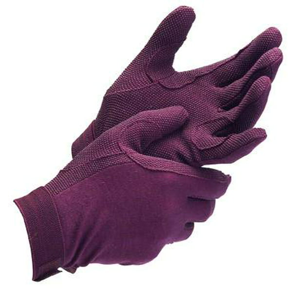 Shires Adults Newury Horse Riding Gloves Purple Size Large
